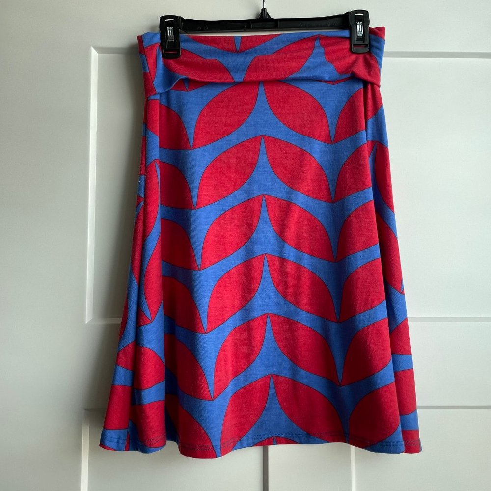 Lularoe Blue and Red Skirt - Women's Small